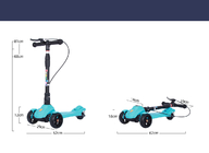 BSCI 7 Inch Kids Light Up Scooter 50KGS Three Wheel Foldable Scooter