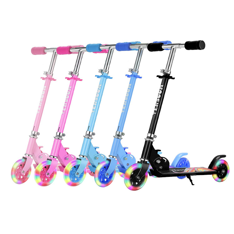 Handle 645mm Scooter Adjustable Height 27.5 Inch Pu Wheels Scooter